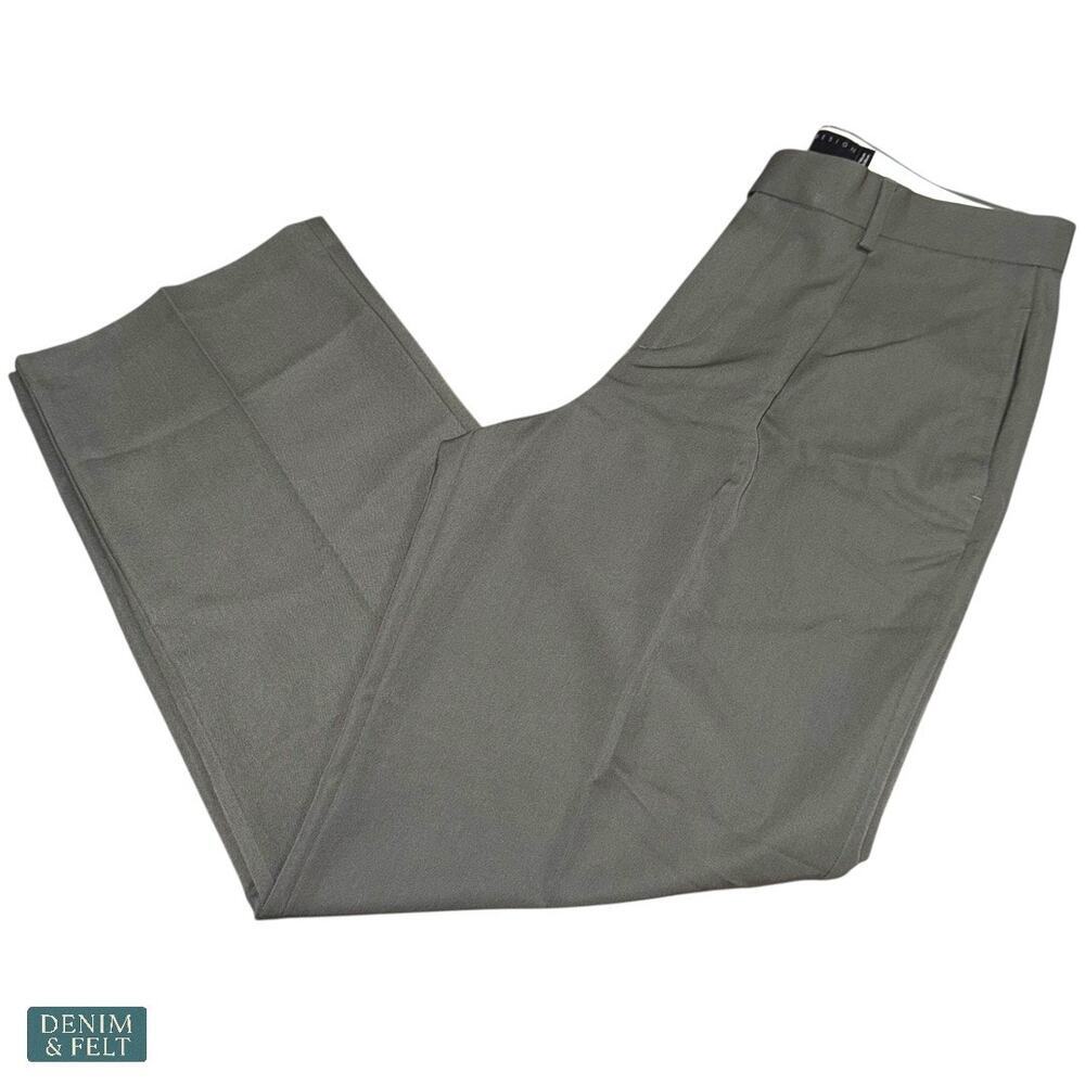 ASOS DESIGN Men’s Olive Green Dress‎ Pants W34 L32 Flat Front Trousers NEW~NWT!!